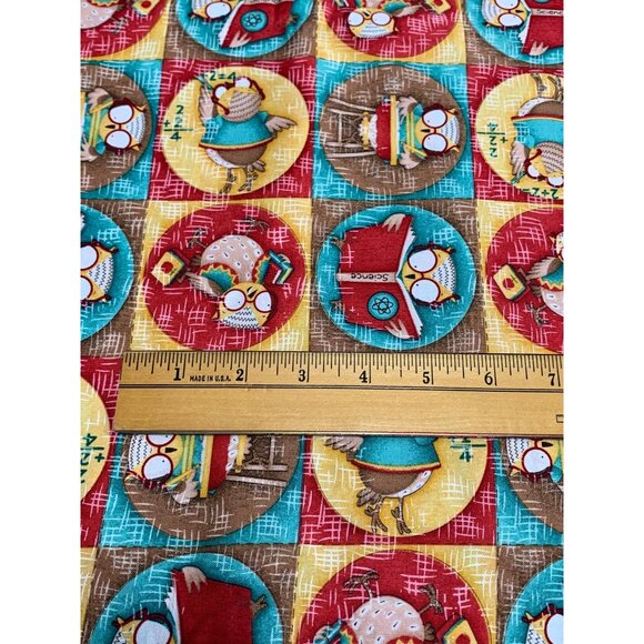 Debbie Mumm Jo-Ann Fabric 1/2 yard Owl & Science Themed Cotton Fabric 44" Wide - Picture 8 of 9